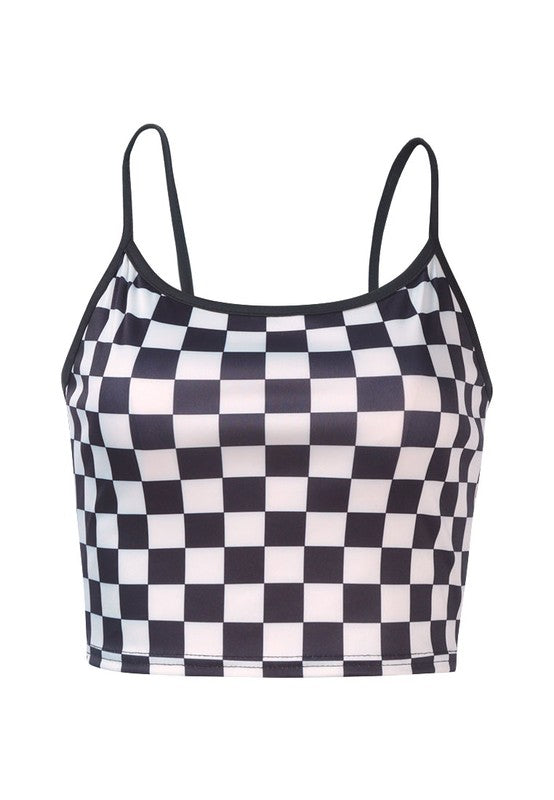 Checkerboard Crop Top