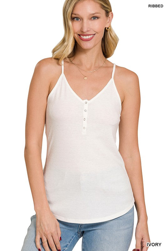 Amber Moon Basics: Half Button Cami