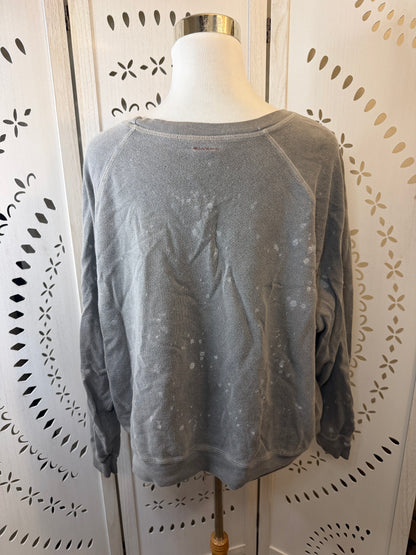 Amber Moon Revival: 100% Organic Cotton Paint Splattered Sweatshirt