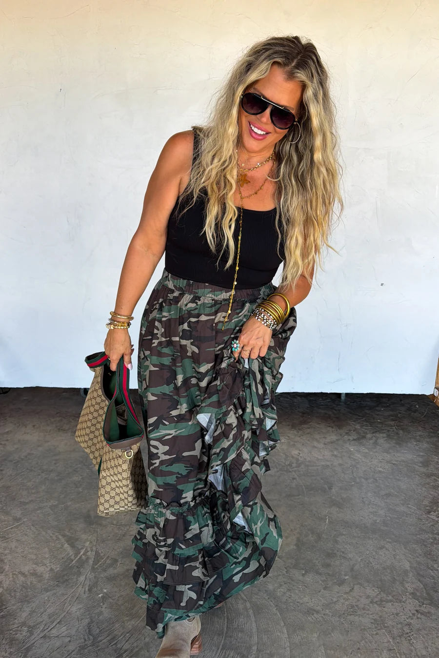 PREORDER: Hidden Gem Camo Maxi Skirt