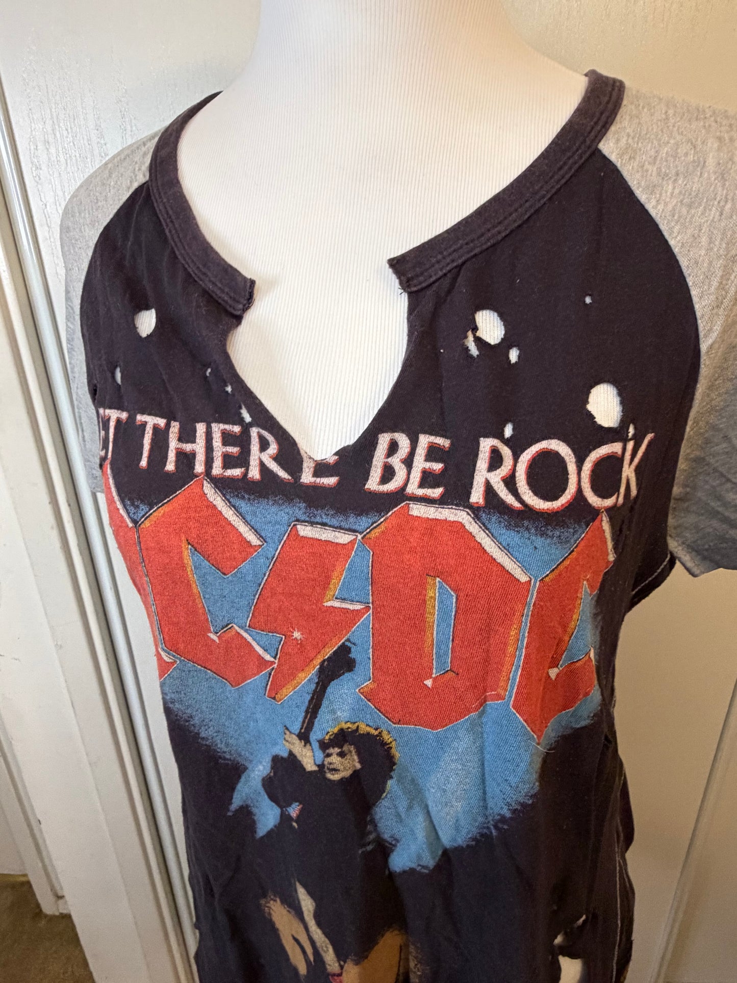 Amber Moon Revival: AC/DC Distressed 100% Cotton Tee