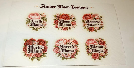 Amber Moon Boutique Floral Mama Magic Sticker Collection