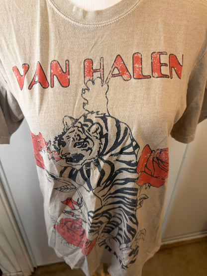 Amber Moon Revival: 100% Cotton Van Halen Women's Tiger Tee