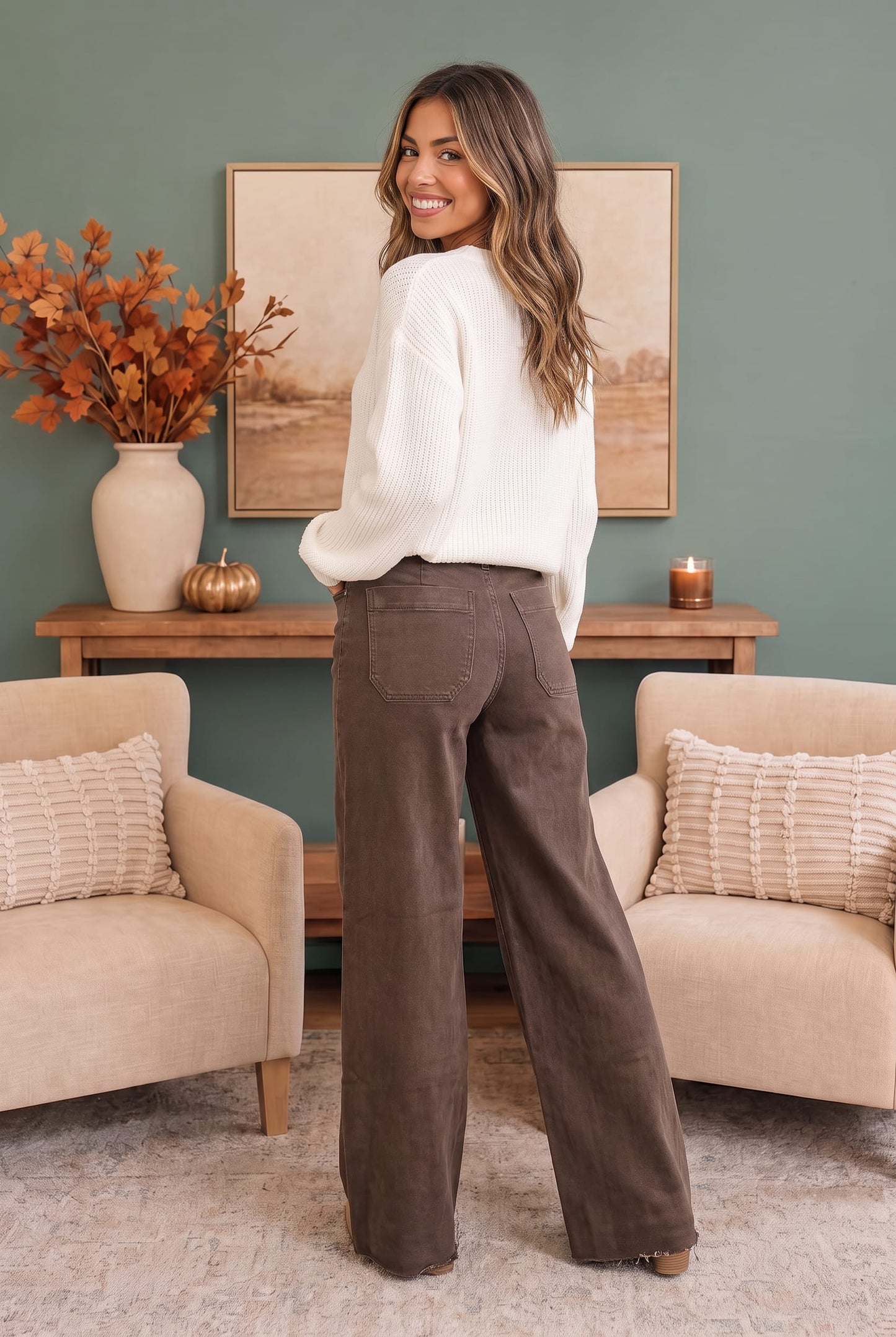 Vintage Washed Brown Jeans