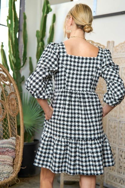 Nicolette Dress in Red or Black