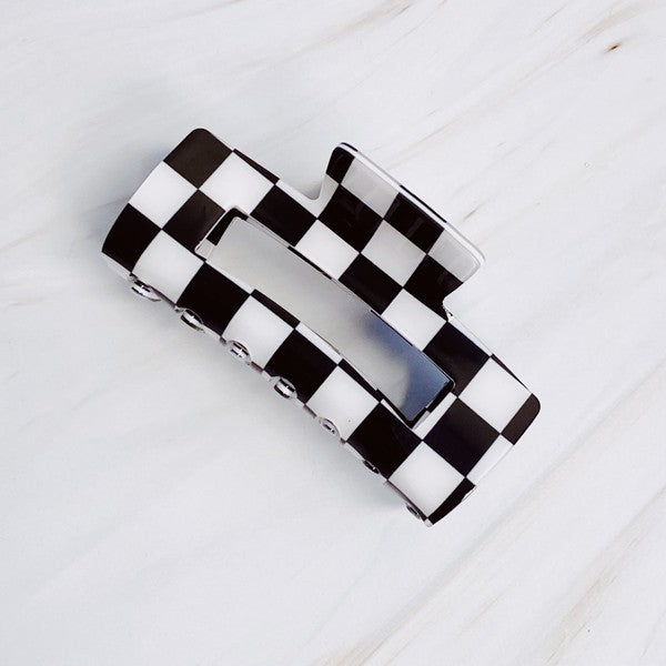 Checkered Hair Claw