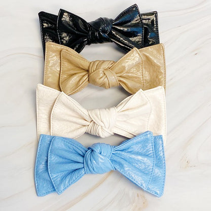 Patent Double Bow Hair Clip