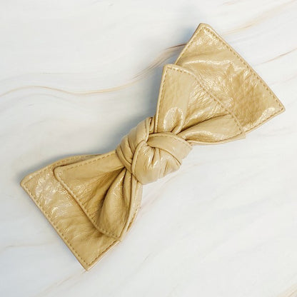 Patent Double Bow Hair Clip