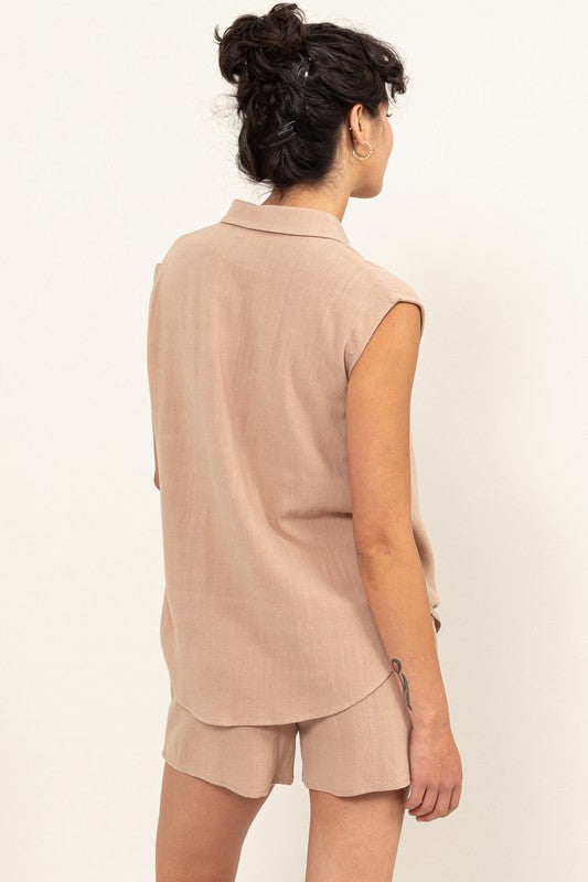 Linen Shorts Set