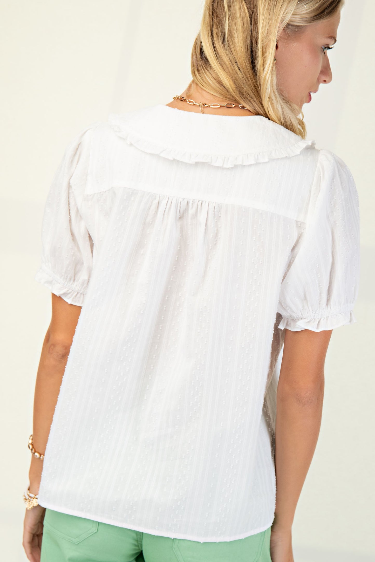 100% Cotton Peter Pan Collar Blouse