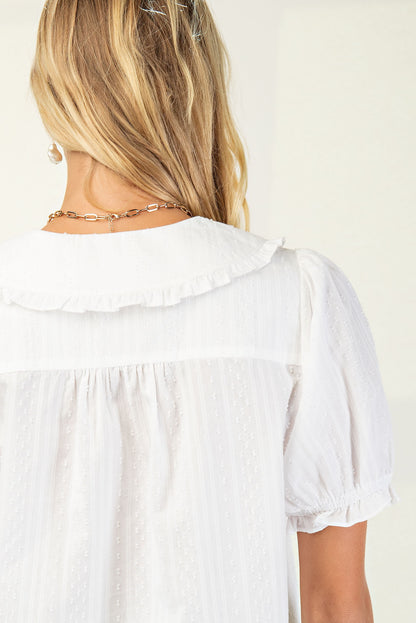 100% Cotton Peter Pan Collar Blouse
