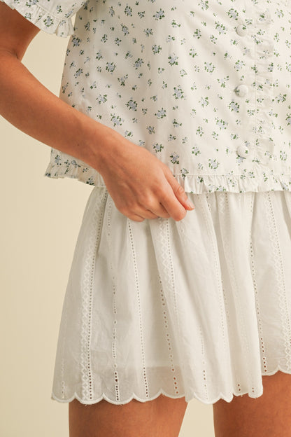 Cotton Eyelet Shorts