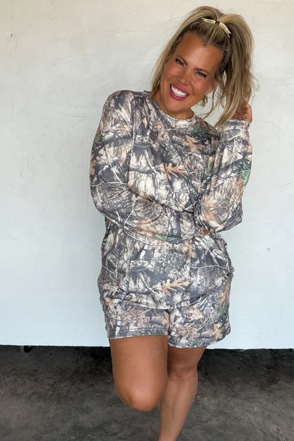 PREORDER: Cozy in Camo Lounge Set
