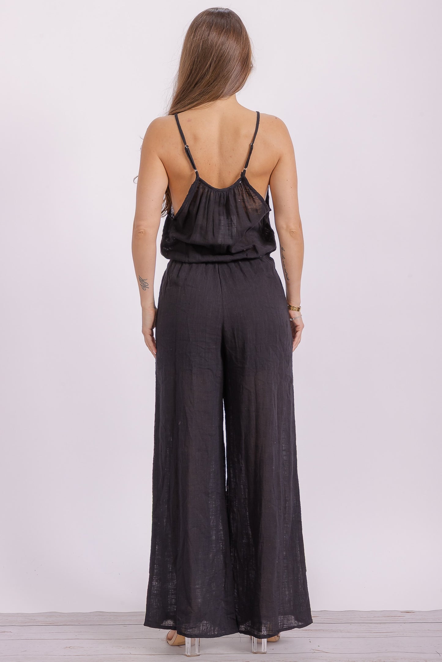 Black Cotton Jumpsuit