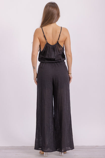 Black Cotton Jumpsuit
