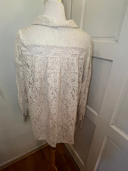 Amber Moon Revival: Cream Lace Shacket