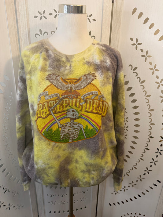 Amber Moon Revival: Organic Cotton Grateful Dead Tie Dye Sweatshirt