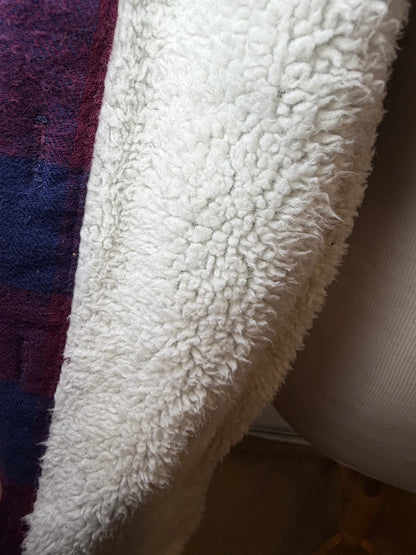 Amber Moon Revival: Burgundy and Navy Plaid Lined Shacket