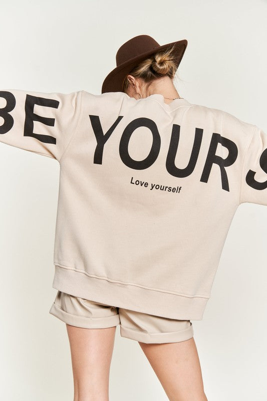 Plus Be Yourself, Love Yourself Sweatshirt