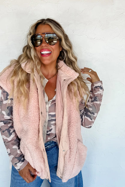 PREORDER: Kori Snap Button Waffle Top