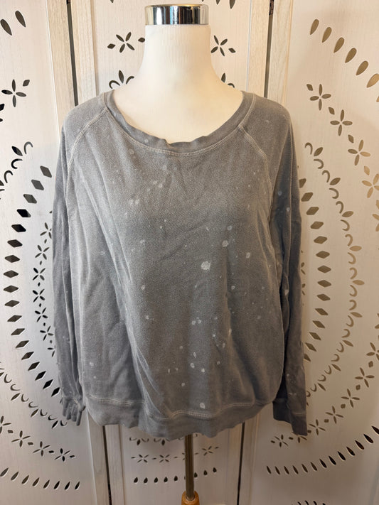 Amber Moon Revival: 100% Organic Cotton Paint Splattered Sweatshirt