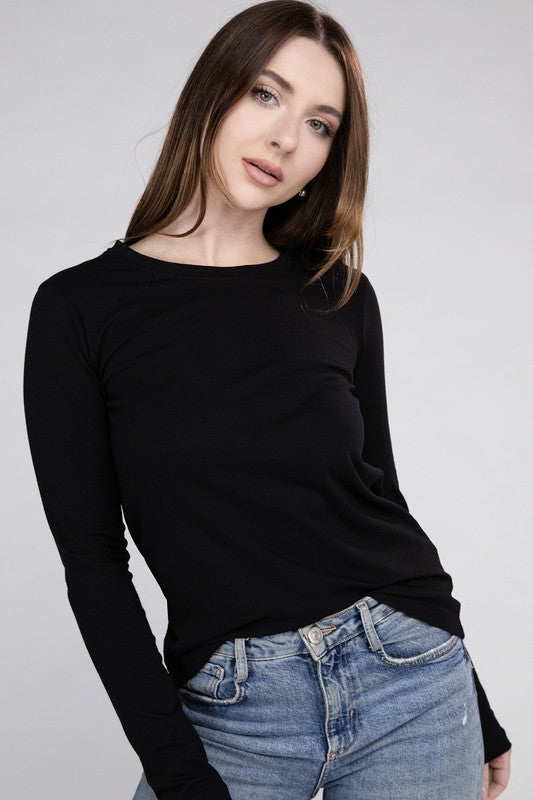 Amber Moon Basics: Long Sleeve Crew
