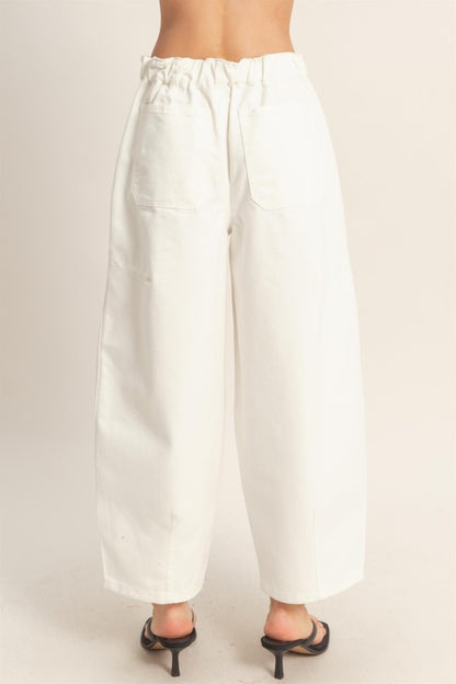 White Wide Leg Pants