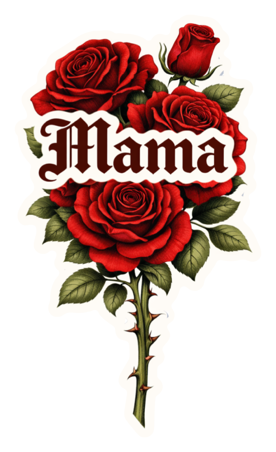 Amber Moon Boutique Rose Mama Temporary Tattoo