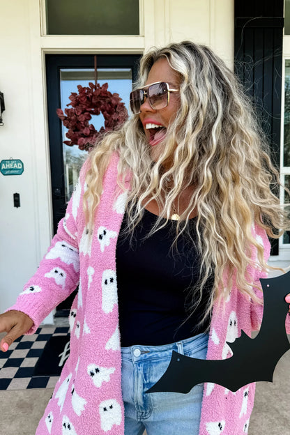 Pink Ghost Cloud Cardigan