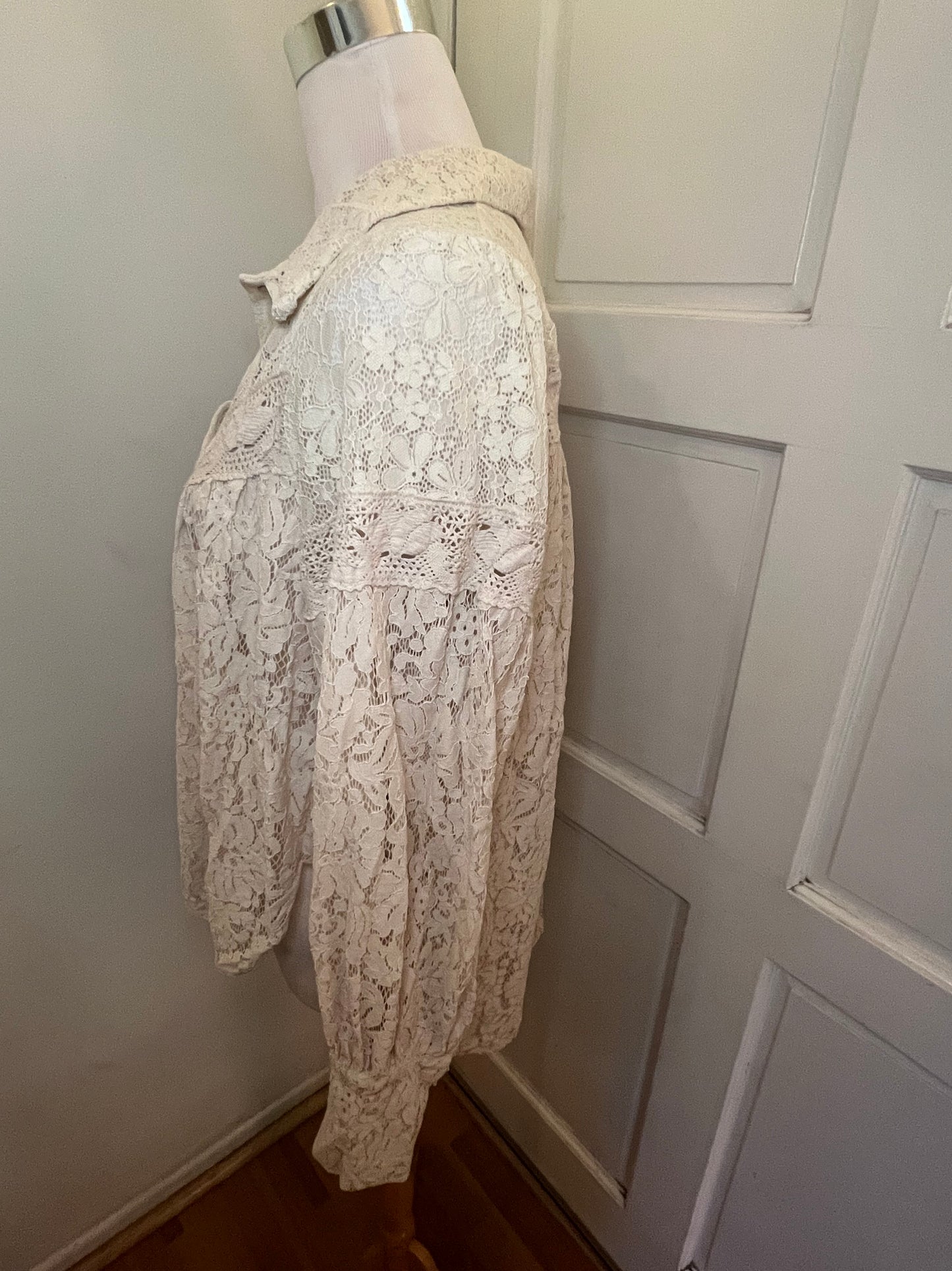 Amber Moon Revival: Cream Lace Shacket