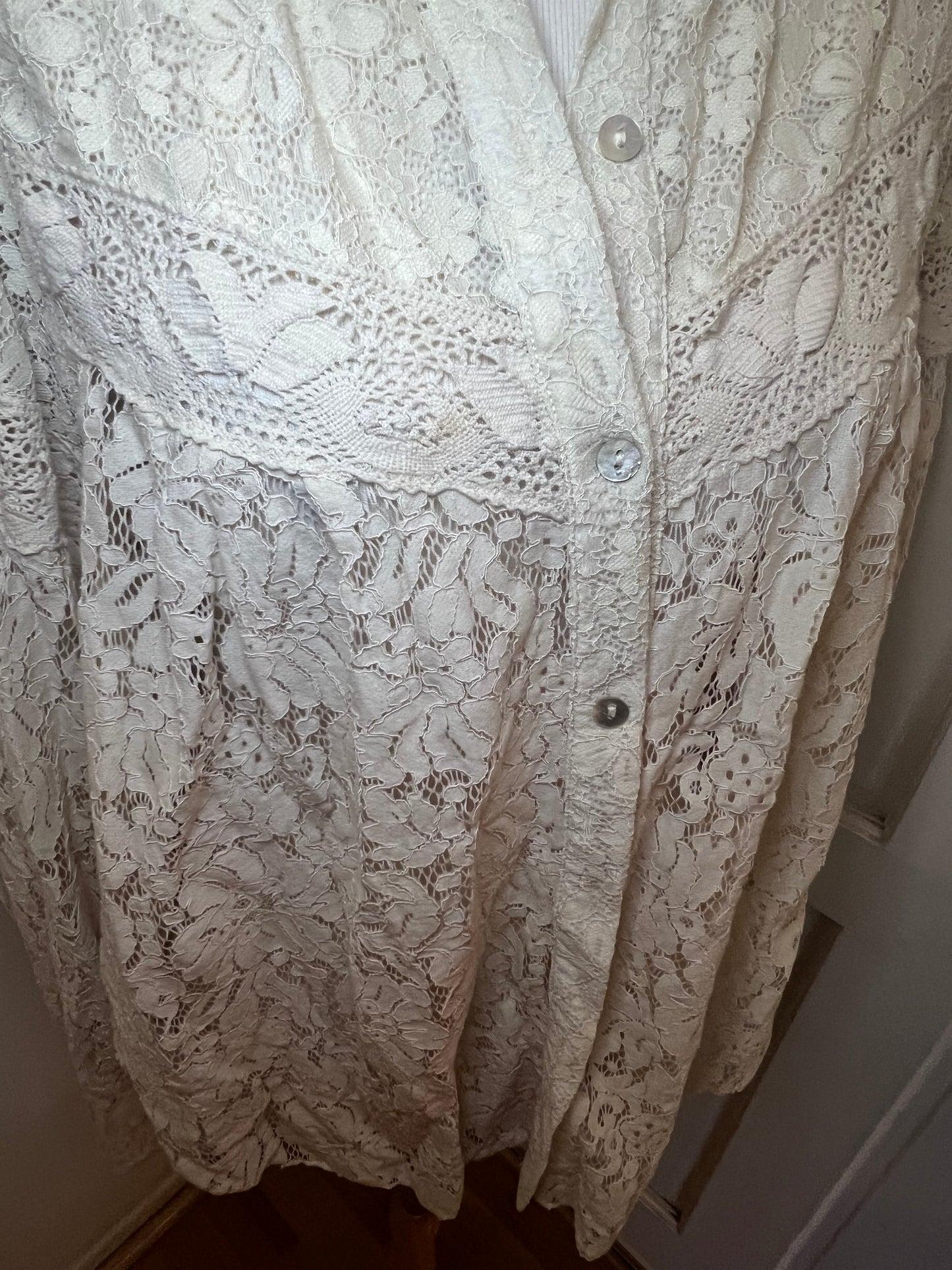 Amber Moon Revival: Cream Lace Shacket