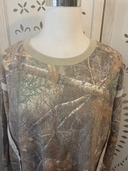 Amber Moon Revival: Green Camo Classic Crew Pullover