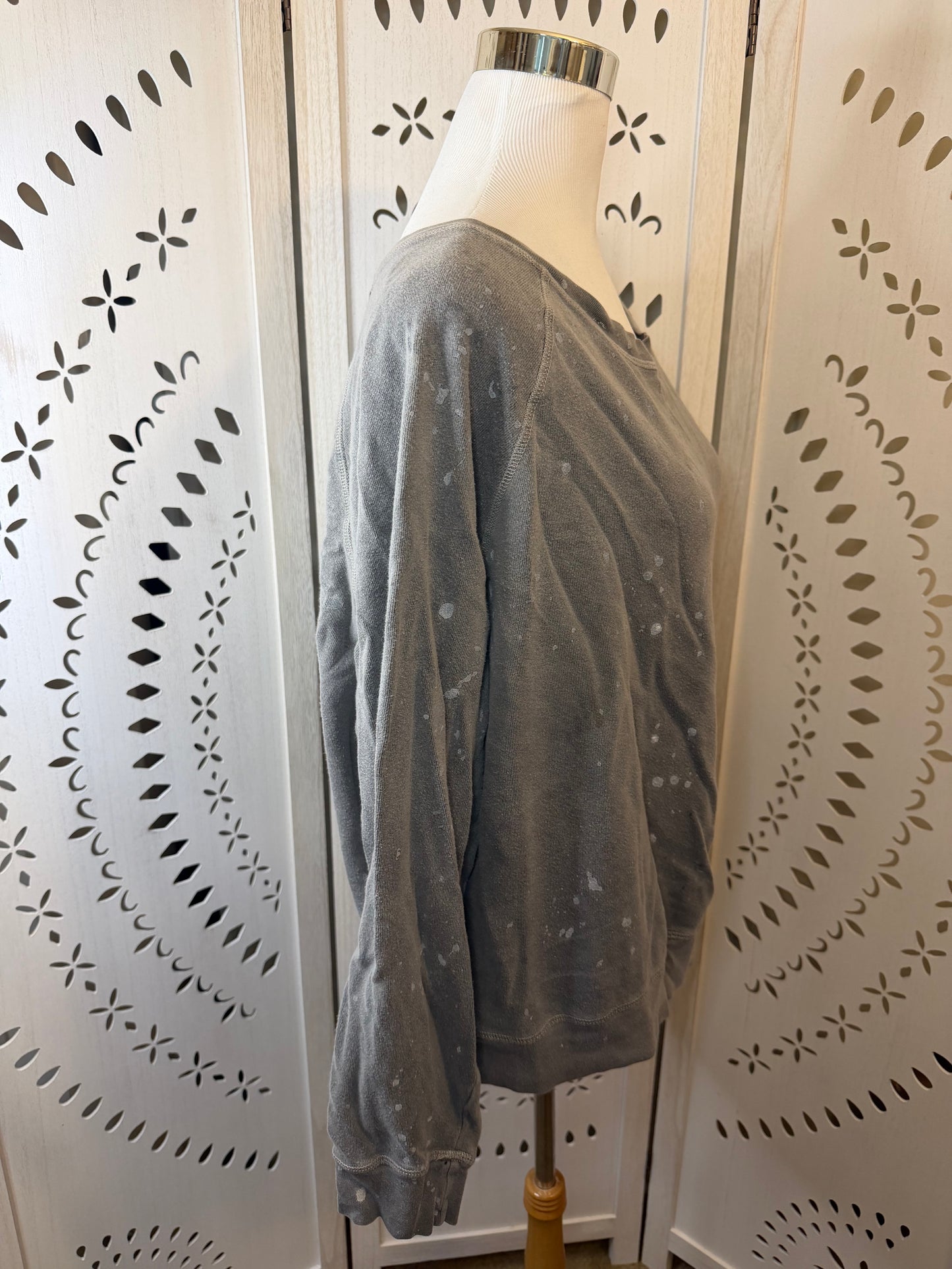 Amber Moon Revival: 100% Organic Cotton Paint Splattered Sweatshirt