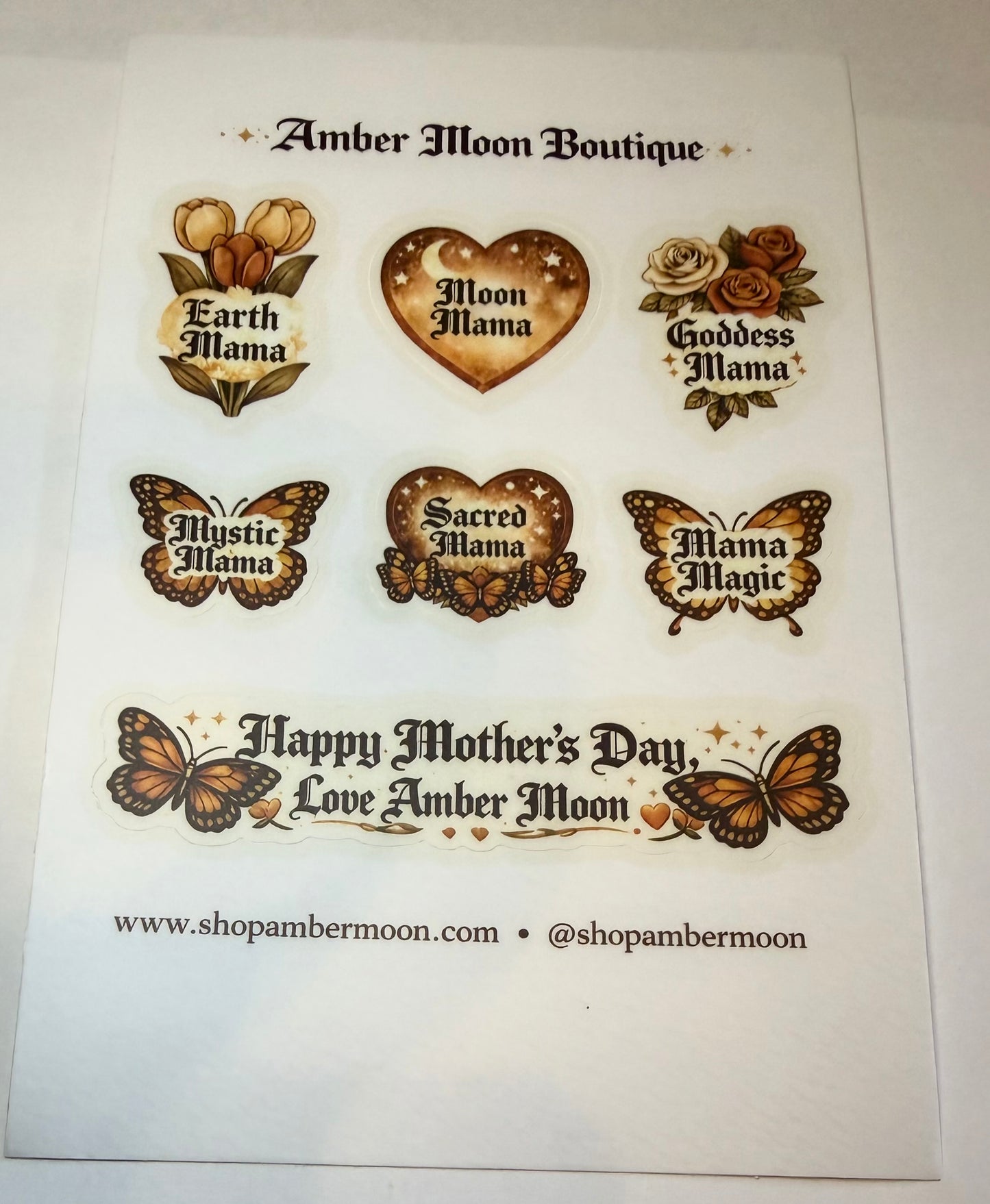 Amber Moon Boutique Mama Sticker Collection