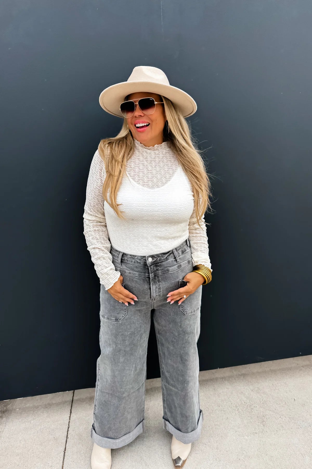 PREORDER: Grey Clover Front Pocket Jeans
