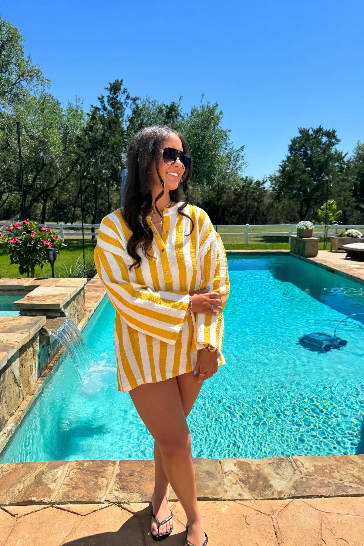PREORDER: 100% Cotton Weekend in Capri Coverup