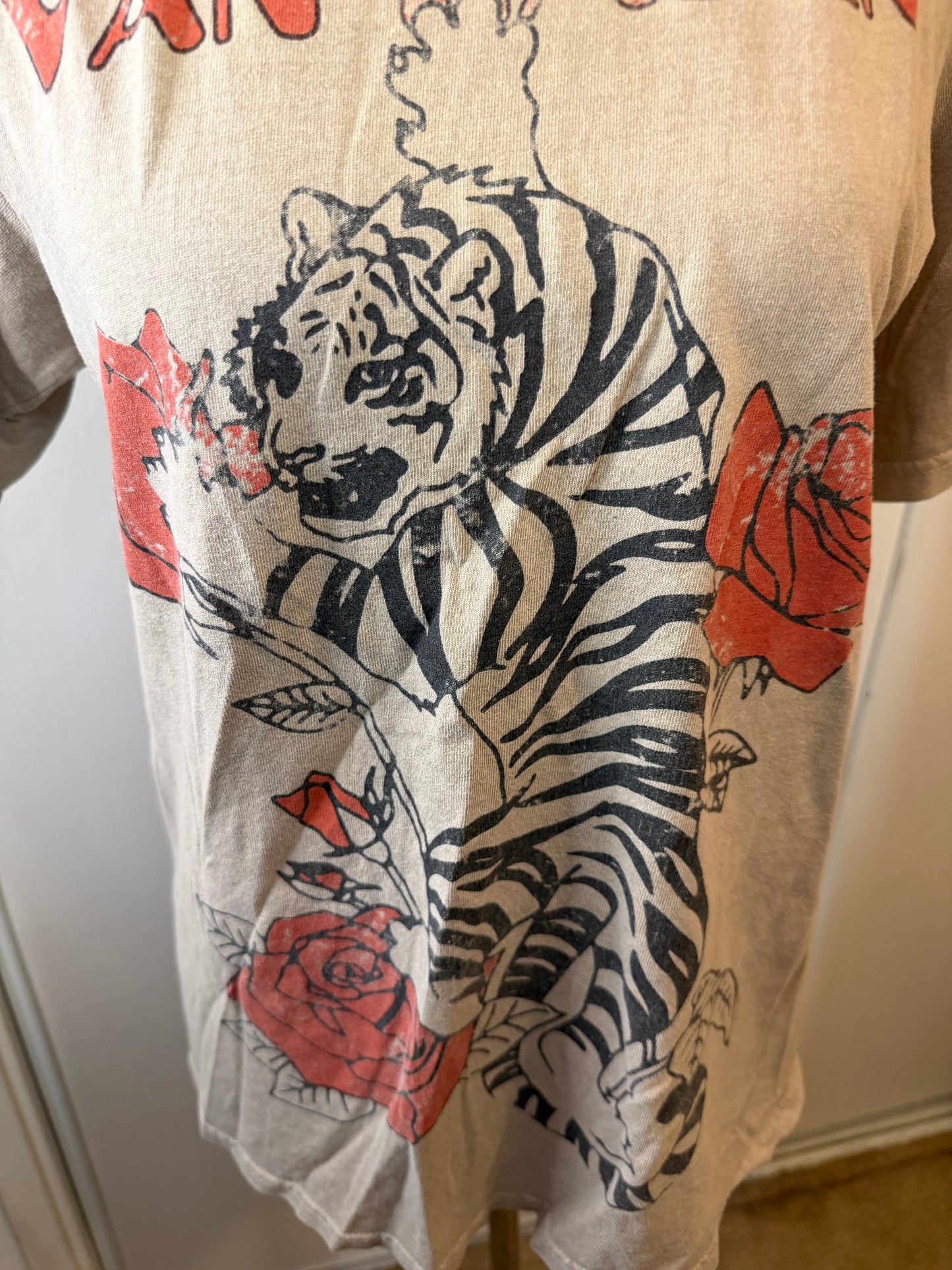 Amber Moon Revival: 100% Cotton Van Halen Women's Tiger Tee