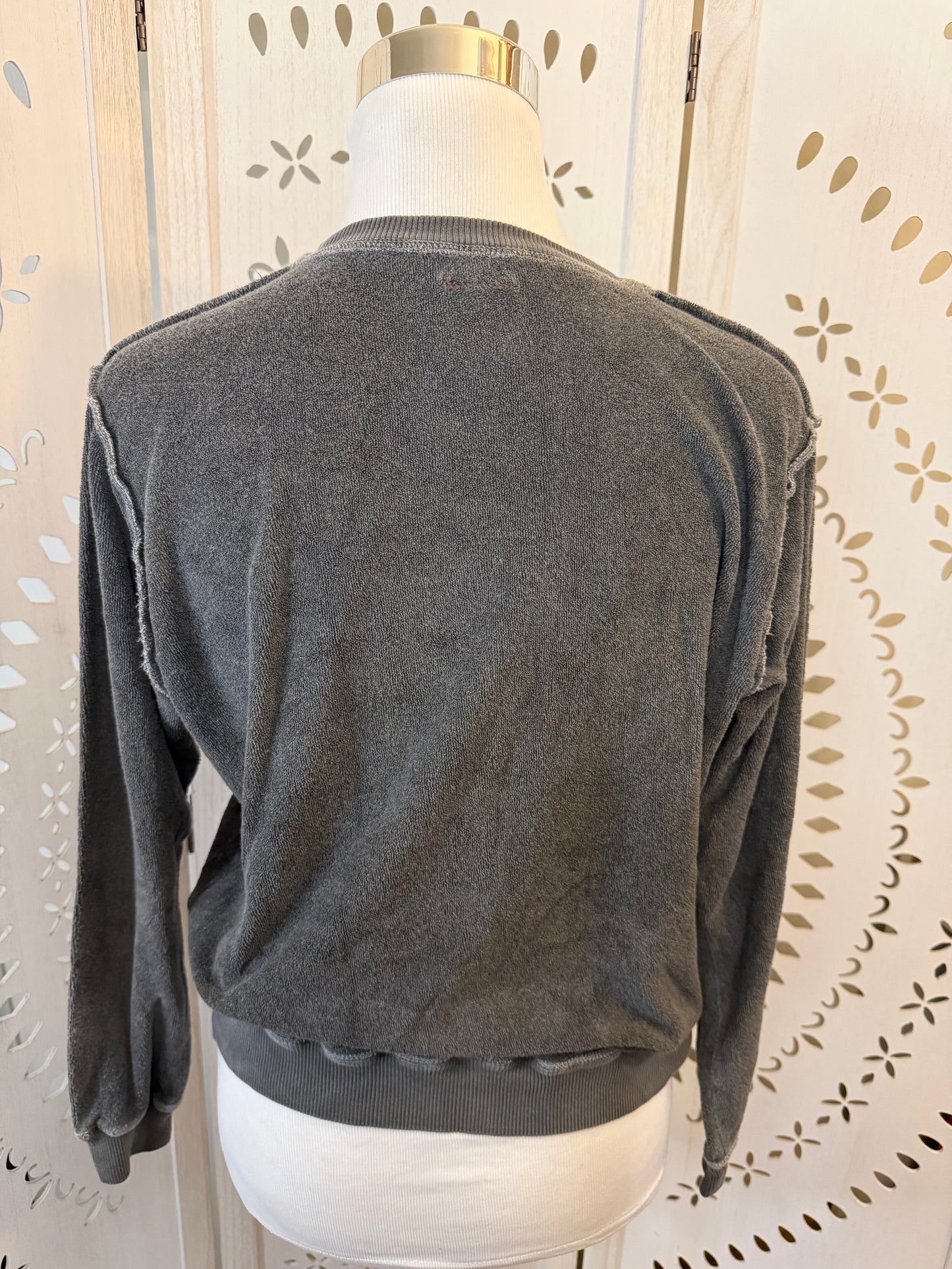 Amber Moon Revival: Organic Cotton Grateful Dead Dancing Skeleton Terry Sweatshirt