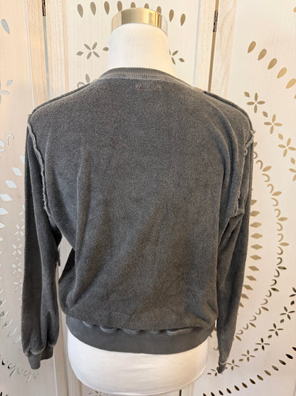 Amber Moon Revival: Organic Cotton Grateful Dead Dancing Skeleton Terry Sweatshirt