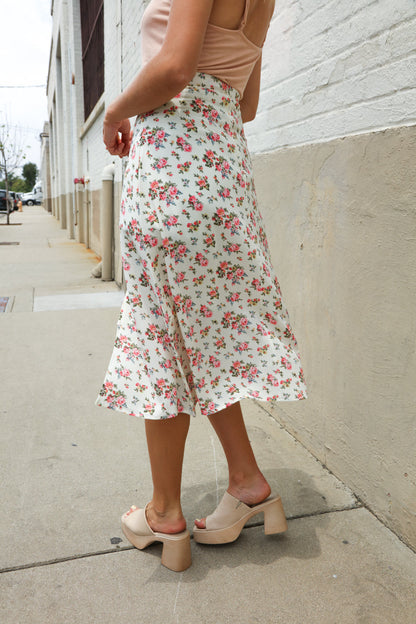 Put Together Floral Midi Skirt