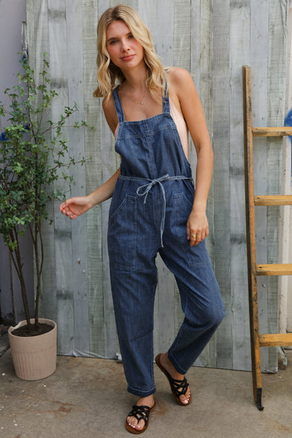 Mills Cotton Denim Jumpsuit