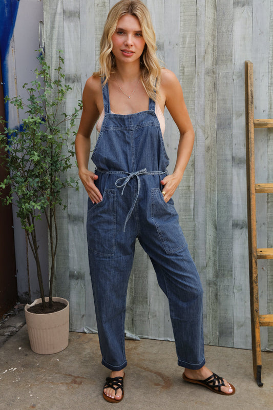 Mills Cotton Denim Jumpsuit