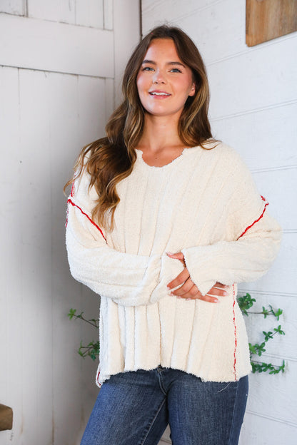 Snuggle Me Sweater in Cream