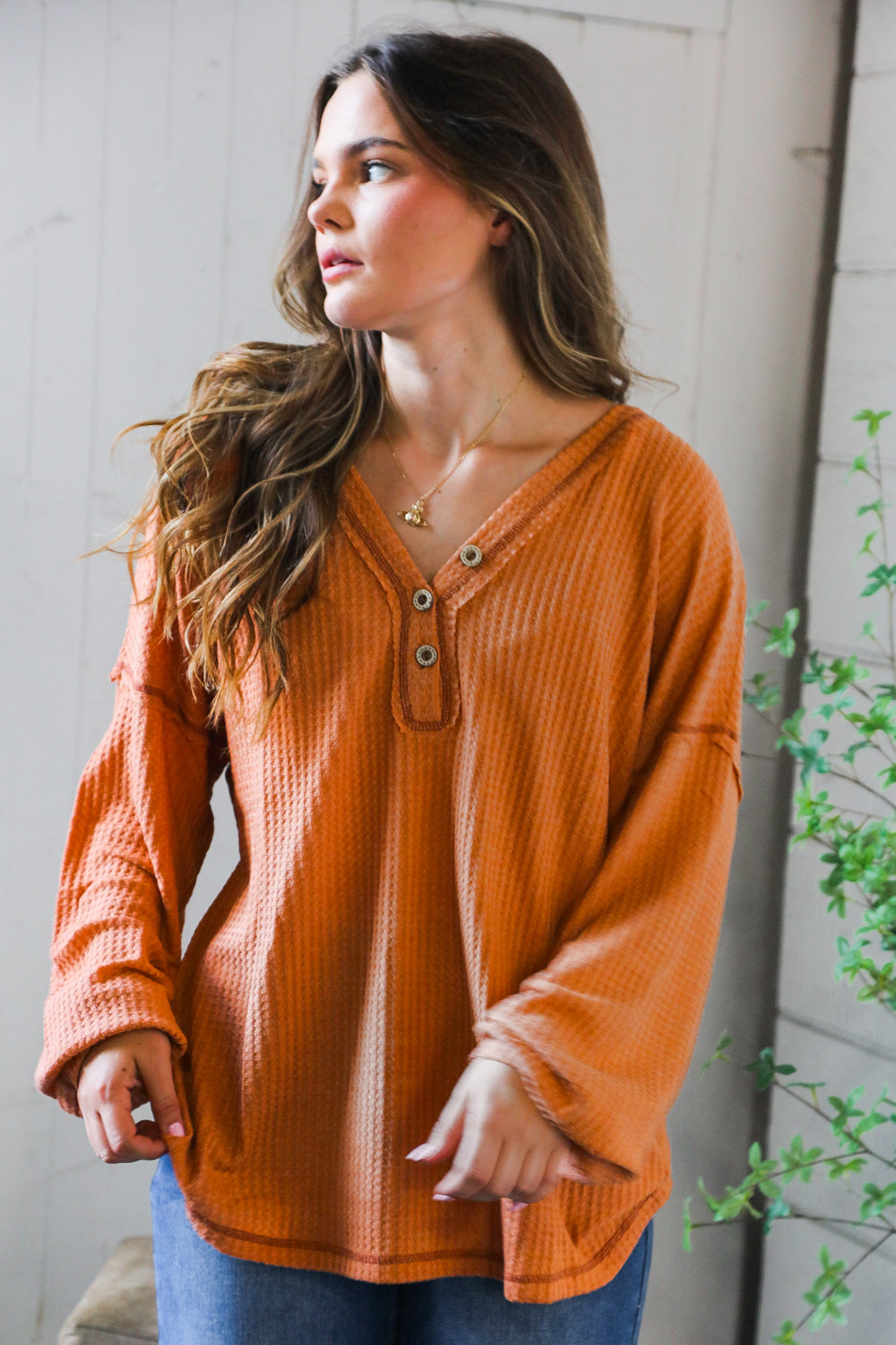 Pumpkin Spice Henley