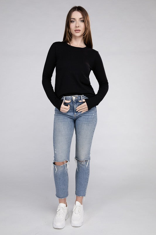 Amber Moon Basics: Long Sleeve Crew
