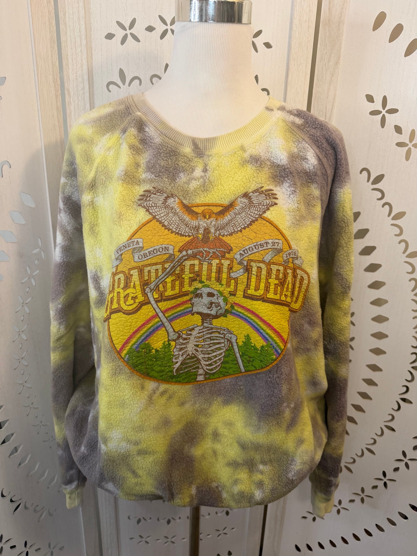 Amber Moon Revival: Organic Cotton Grateful Dead Tie Dye Sweatshirt