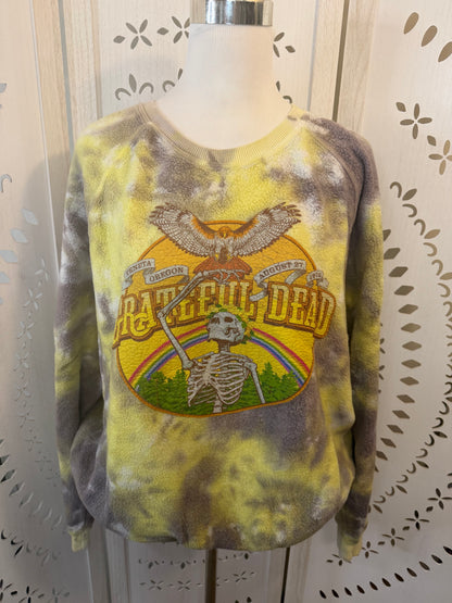 Amber Moon Revival: Organic Cotton Grateful Dead Tie Dye Sweatshirt
