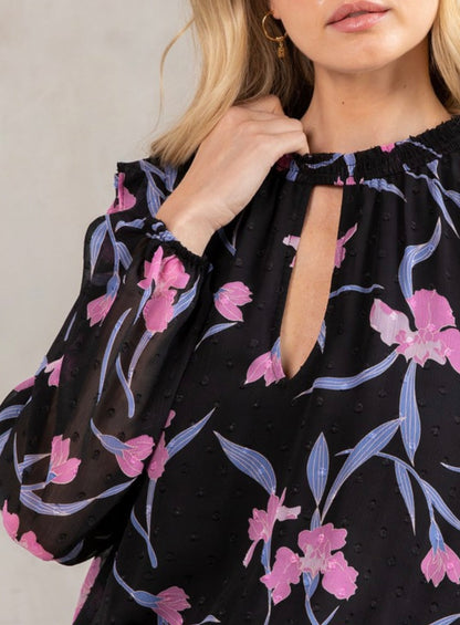 Amber Moon Revival: Floral Choker Blouse