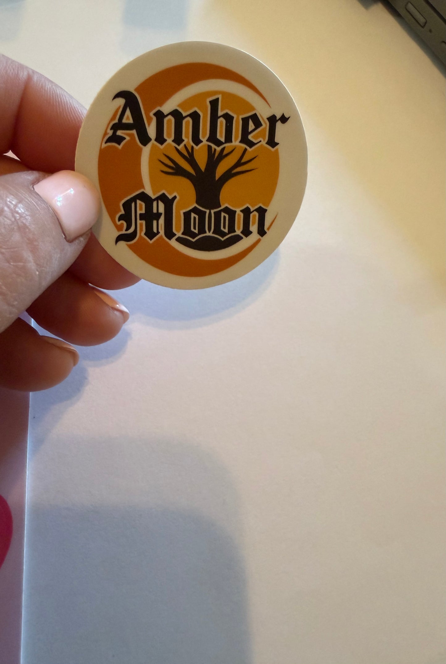 Amber Moon 2nd Logo Stickers
