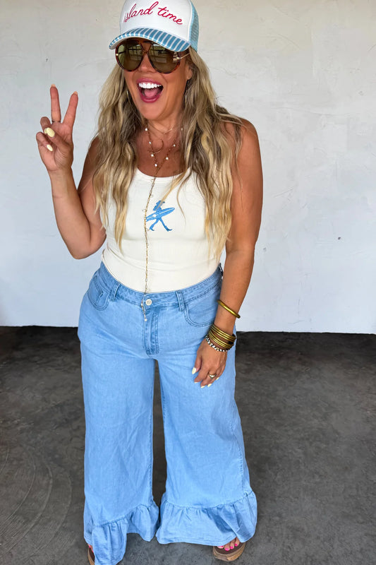 PREORDER: Callie Ruffle Jeans